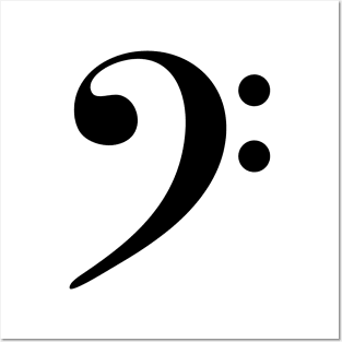 Bass Clef Black Posters and Art